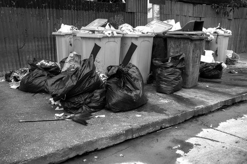 Enclosed and lockable skip on a residential property in Wandsworth